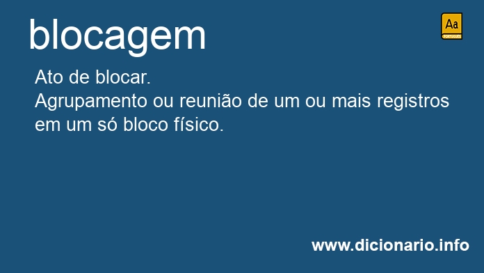 Significado de blocagem