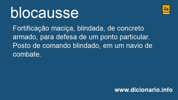 Significado de blocausse