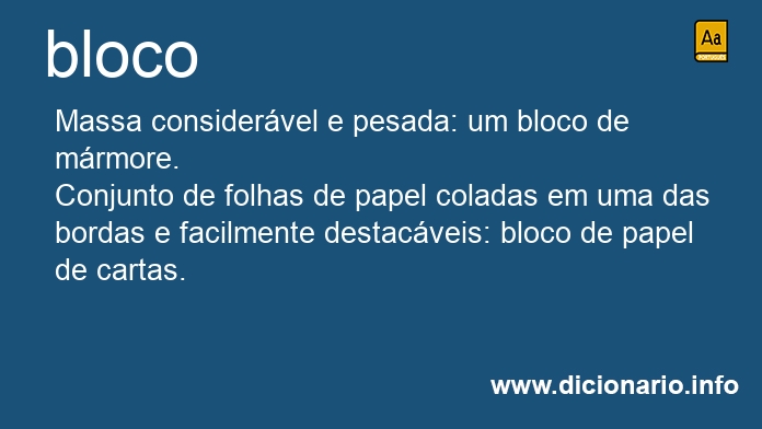 Significado de bloco