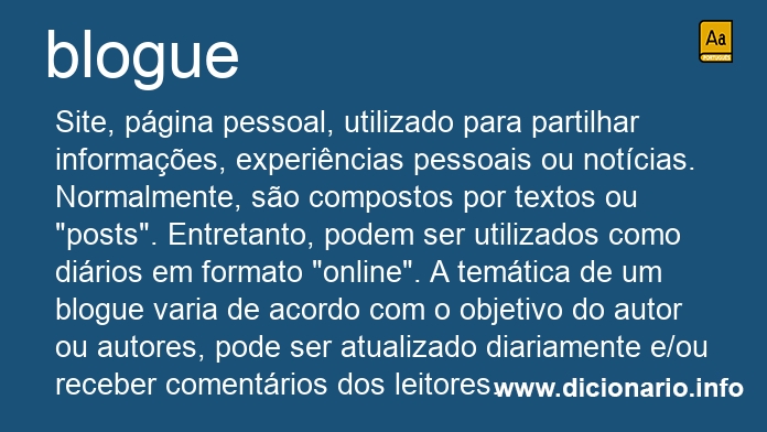 Significado de blogue