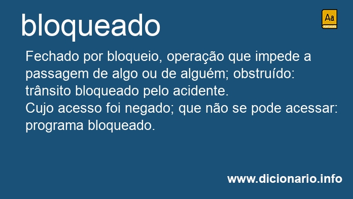 Significado de bloqueada