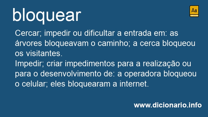 Significado de bloquear