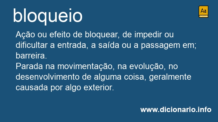 Significado de bloqueios
