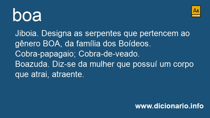 Significado de boas