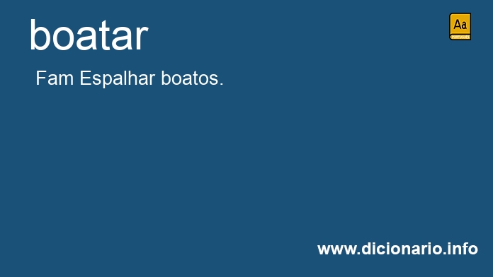 Significado de boatar