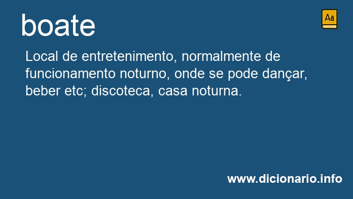 Significado de boate