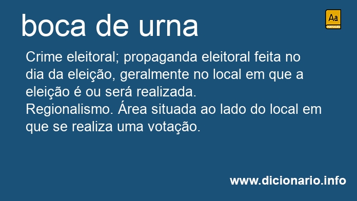 Significado de boca de urna