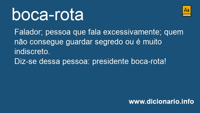 Significado de boca-rota