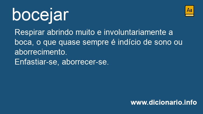 Significado de bocejavam