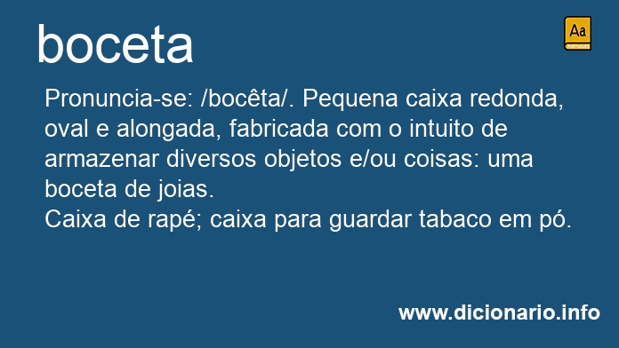 Significado de boceta