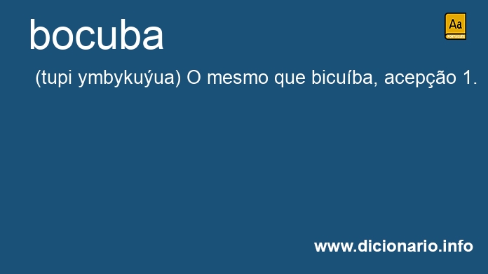 Significado de bocuba