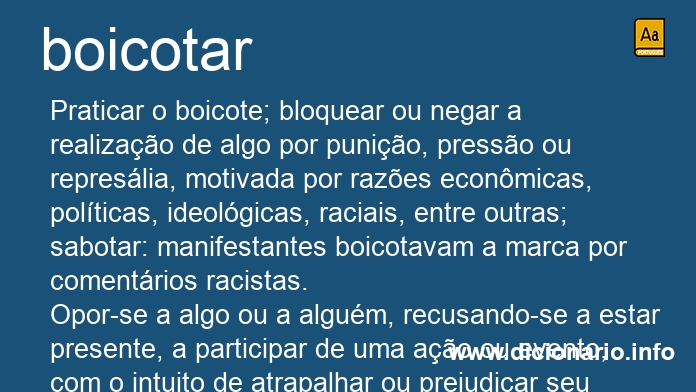 Significado de boicotais