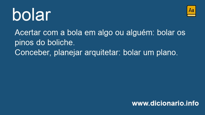 Significado de bolar