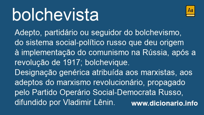 Significado de bolchevista
