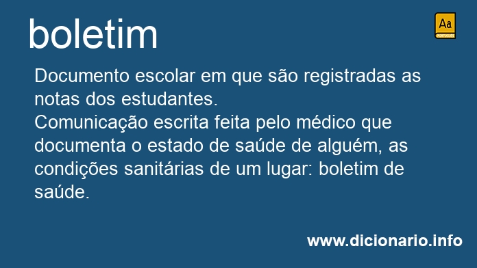 Significado de boletim