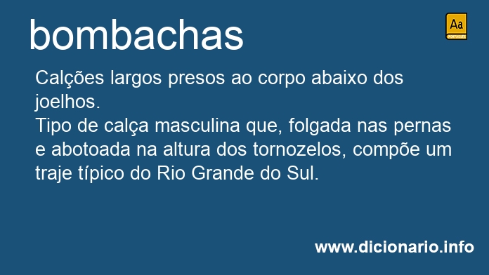 Significado de bombachas