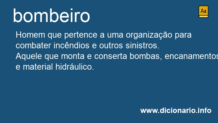 Significado de bombeiro