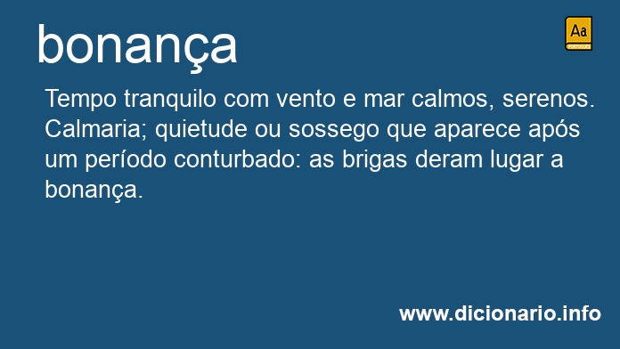 Significado de bonana