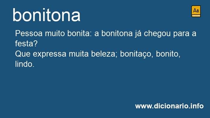 Significado de bonitona