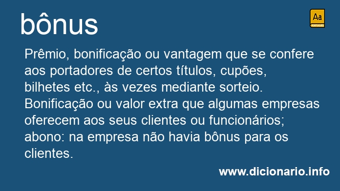 Significado de bnus