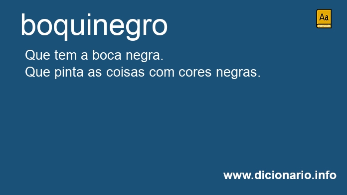 Significado de boquinegro