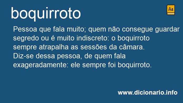 Significado de boquirroto