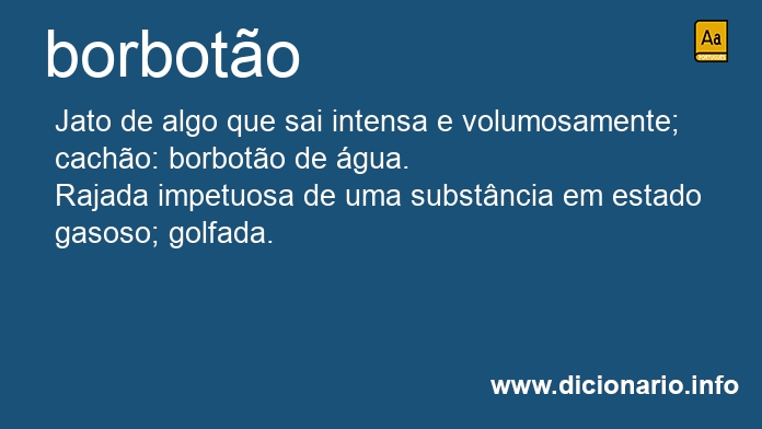 Significado de borbotes