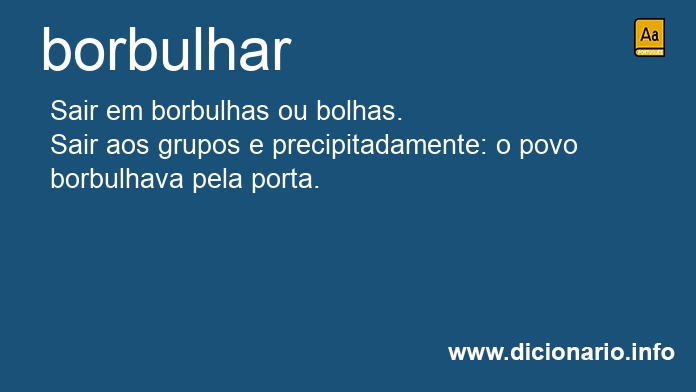 Significado de borbulhas