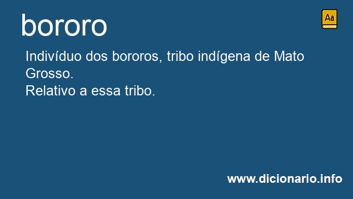 Significado de bororo