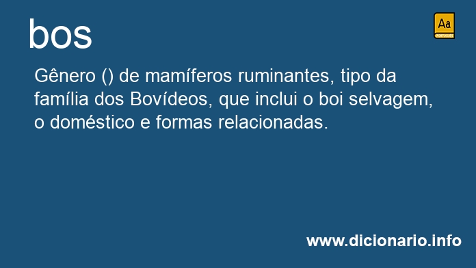 Significado de bos
