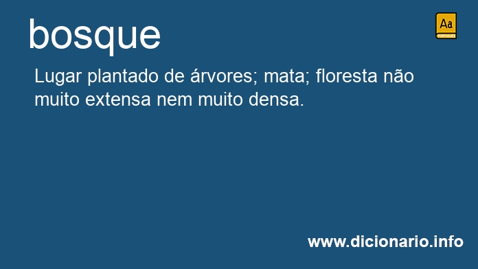 Significado de bosque