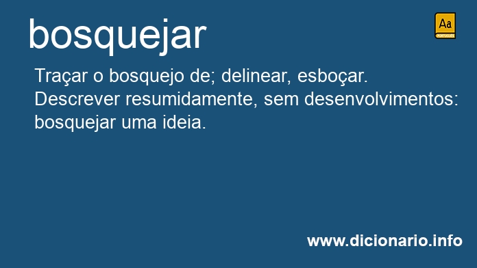 Significado de bosquejar