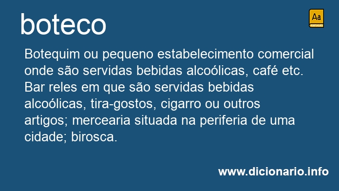 Significado de boteco