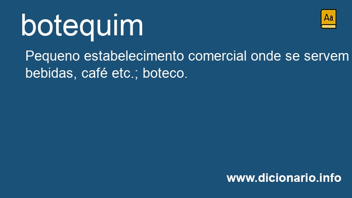 Significado de botequins