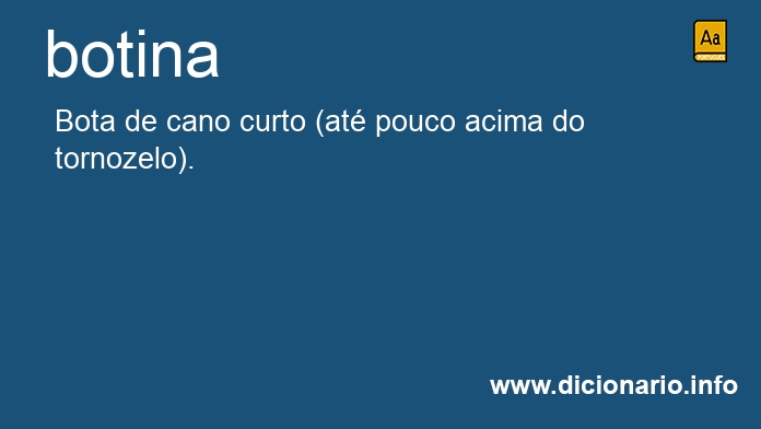 Significado de botinas