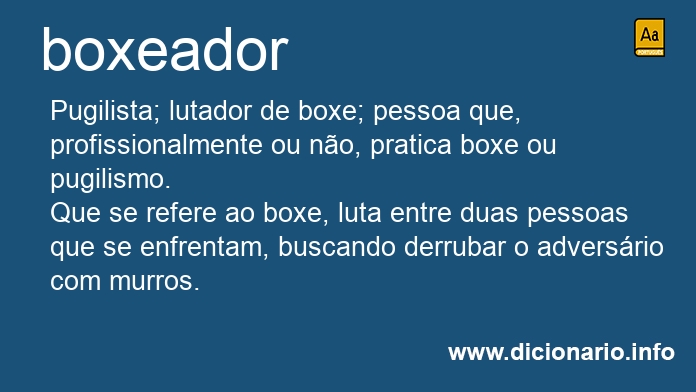 Significado de boxeador