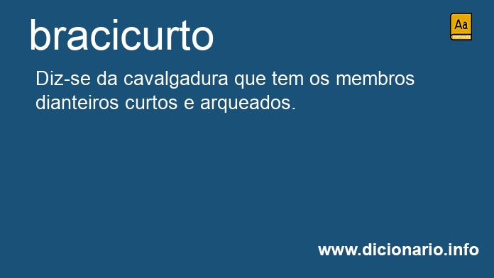 Significado de bracicurto