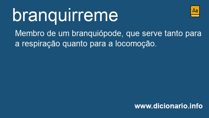 Significado de branquirreme