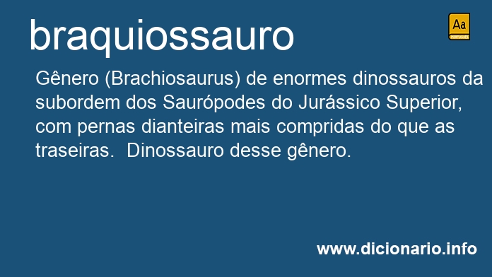 Significado de braquiossauro