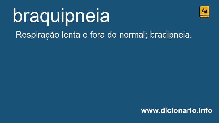 Significado de braquipneia