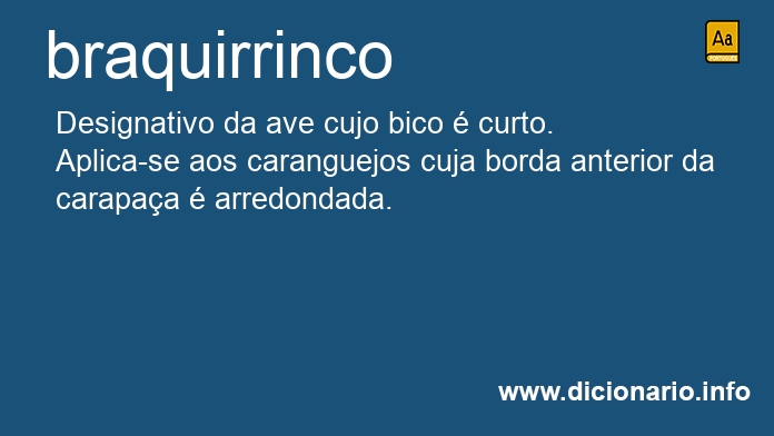 Significado de braquirrinco