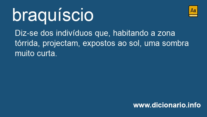 Significado de braquscio