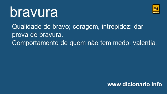 Significado de bravura