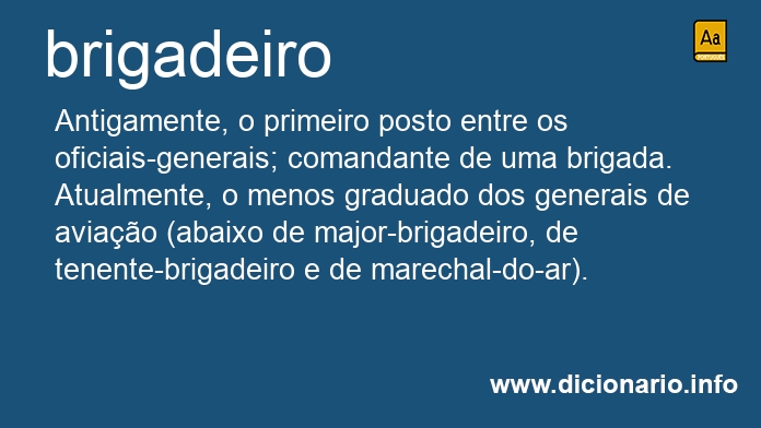 Significado de brigadeira