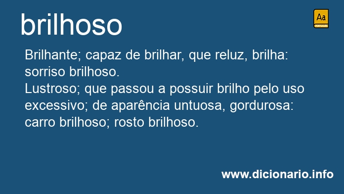 Significado de brilhosa