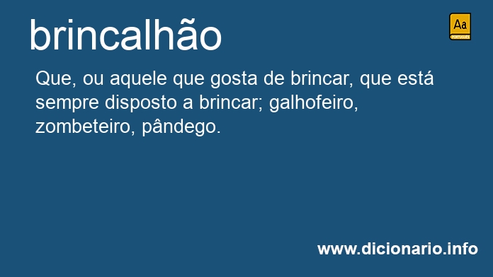 Significado de brincalho