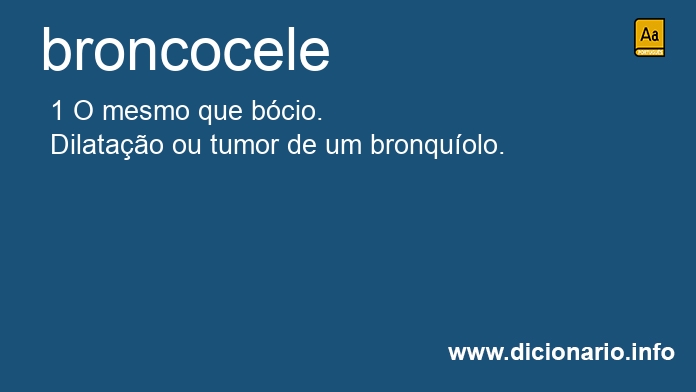 Significado de broncocele