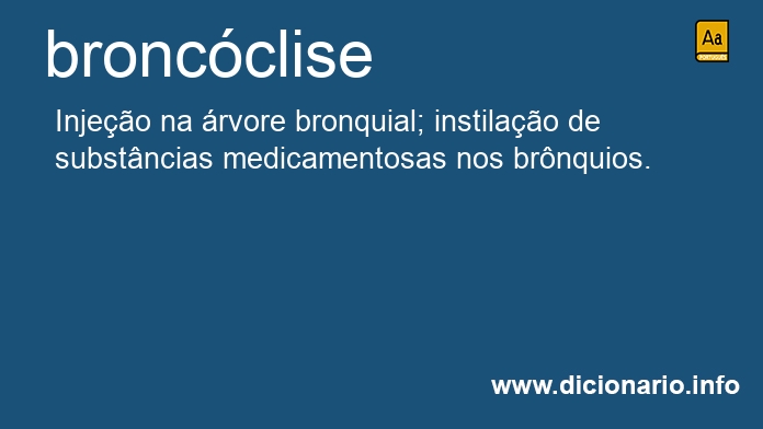 Significado de broncclise