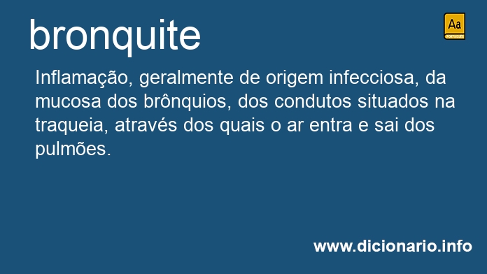 Significado de bronquites