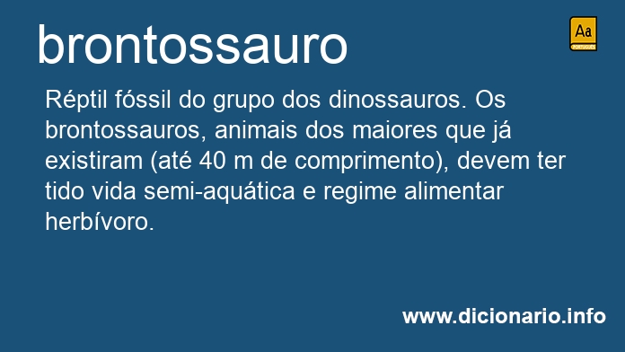 Significado de brontossauro